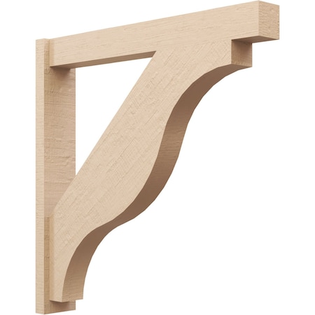 Ekena Millwork 6-in W x 40-in D x 40-in H Funston Block Rough Cedar Woodgrain TimberThane Outlooker, Primed Tan OUTUR060X40X40FST44RCPR